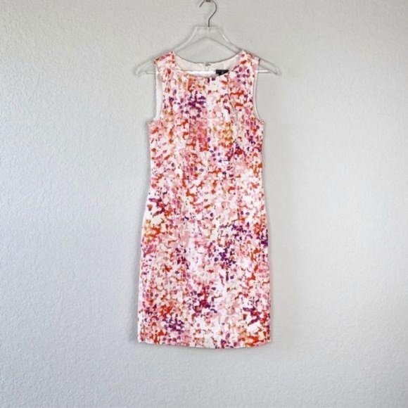 Ann Taylor Dresses & Skirts - Ann Taylor 2 Dress Womens Sleeveless Watercolor Print Business Casual Cotton